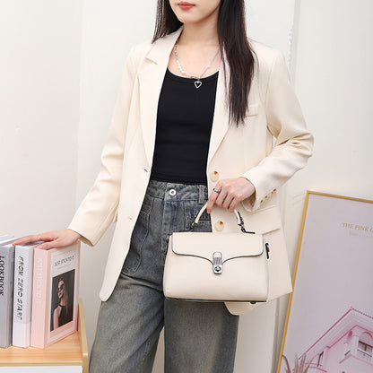 First Layer Cowhide Casual Handheld Versatile Crossbody Bag